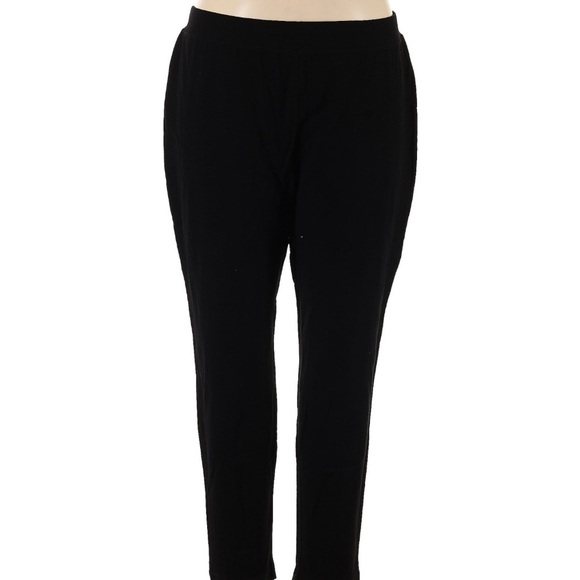 Eileen fisher black elastic waist pants XL stretchy - Picture 1 of 3